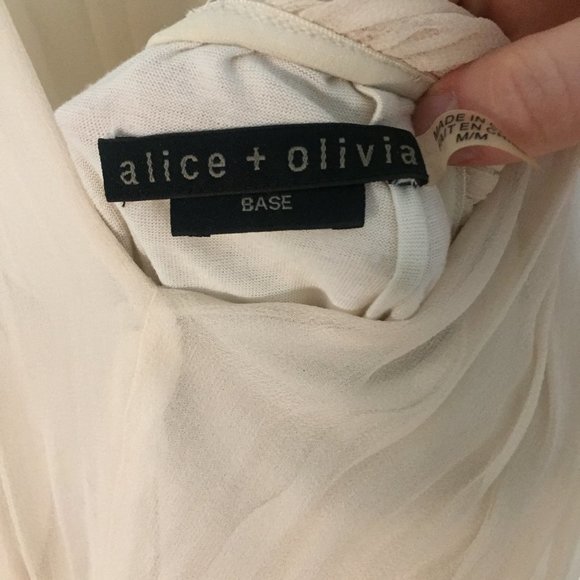 Alice + Olivia Blush Silk Dress Sz M - Picture 7 of 10